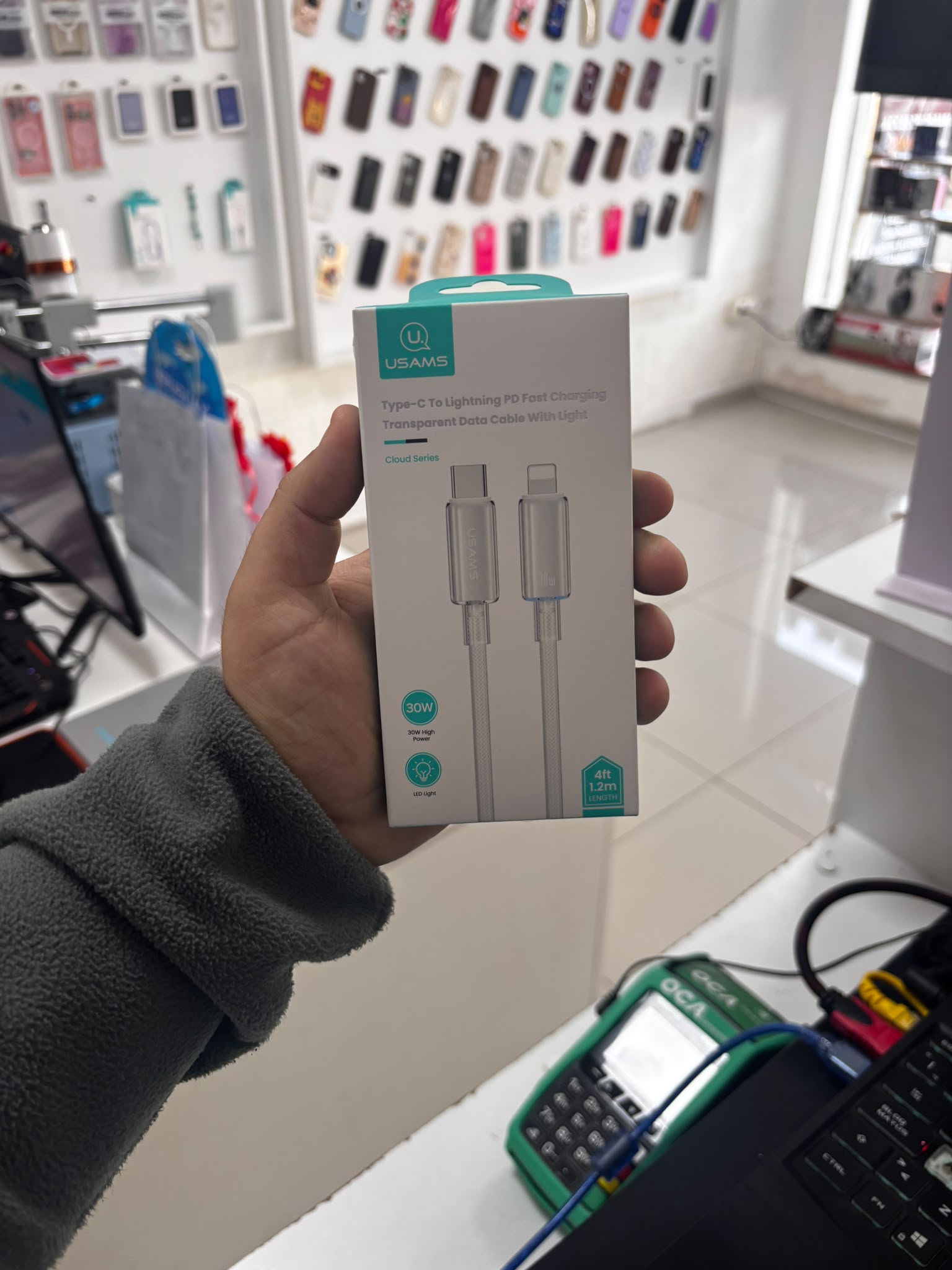 Cable de datos de tipo-C a lightning Usams