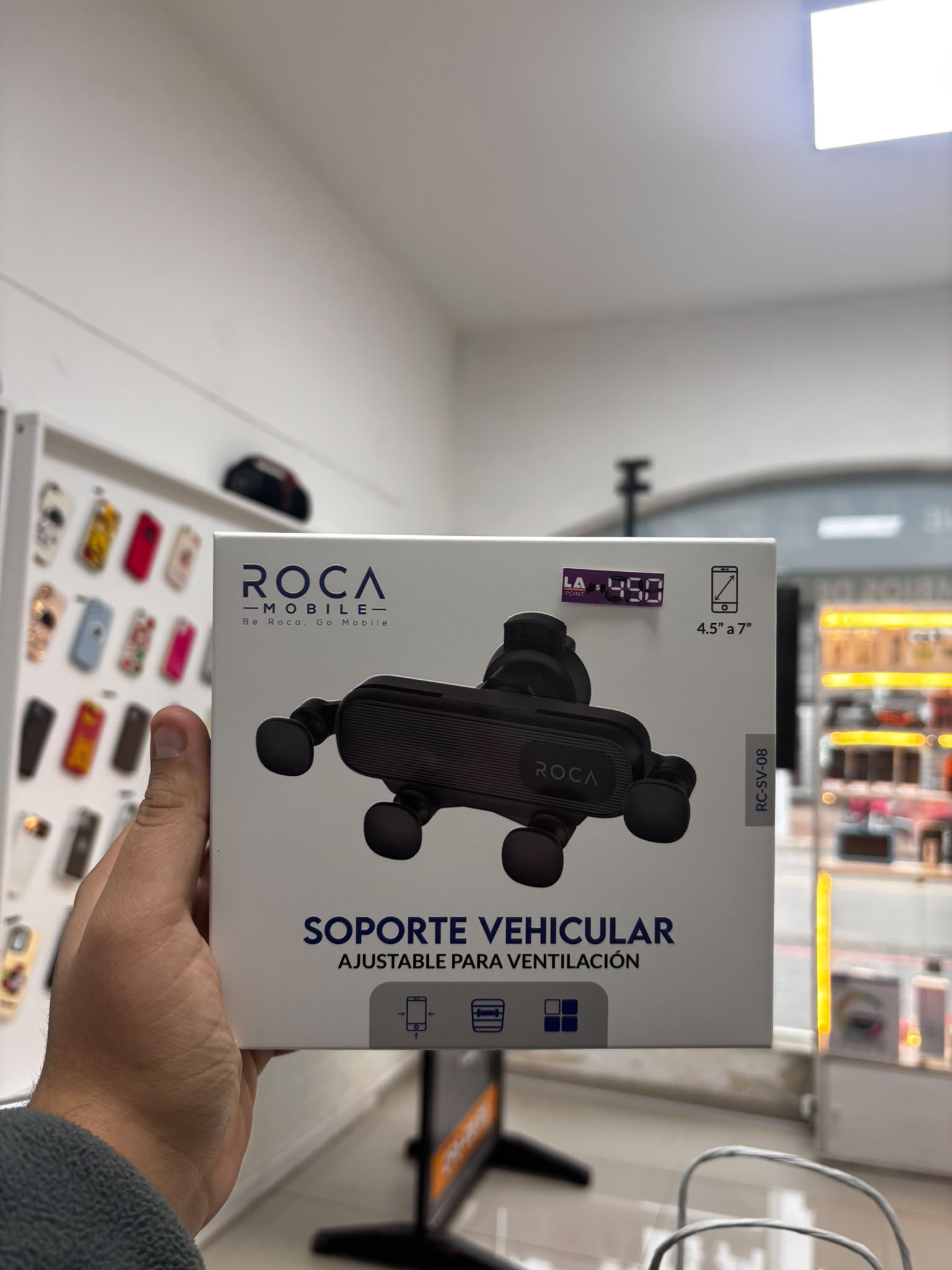 soporte vehicular ajustable para ventilación